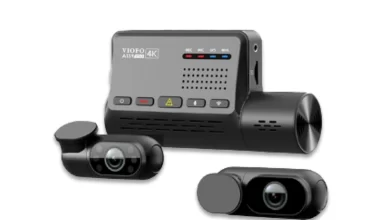 داش كام ثلاث كاميرات دقة 4K - فيفو كاميرا داش كام